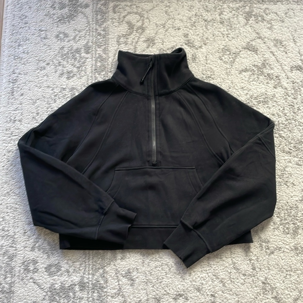 Lululemon Scuba Oversized Funnel Neck 1/2 Zip. Black XS/S